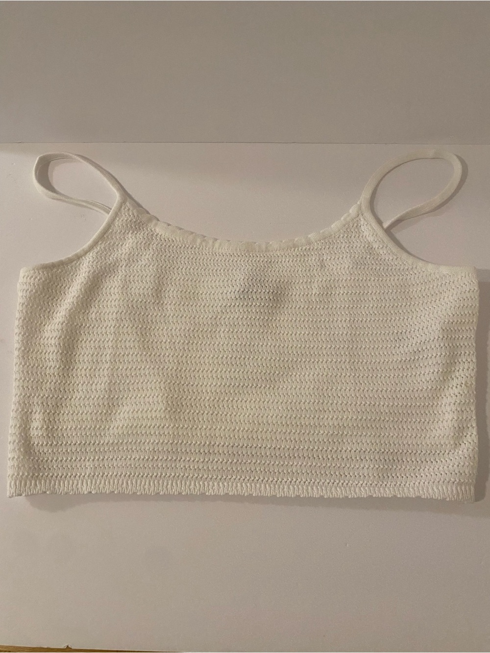 Florence by Mills White Knitted Crop Top Size XL